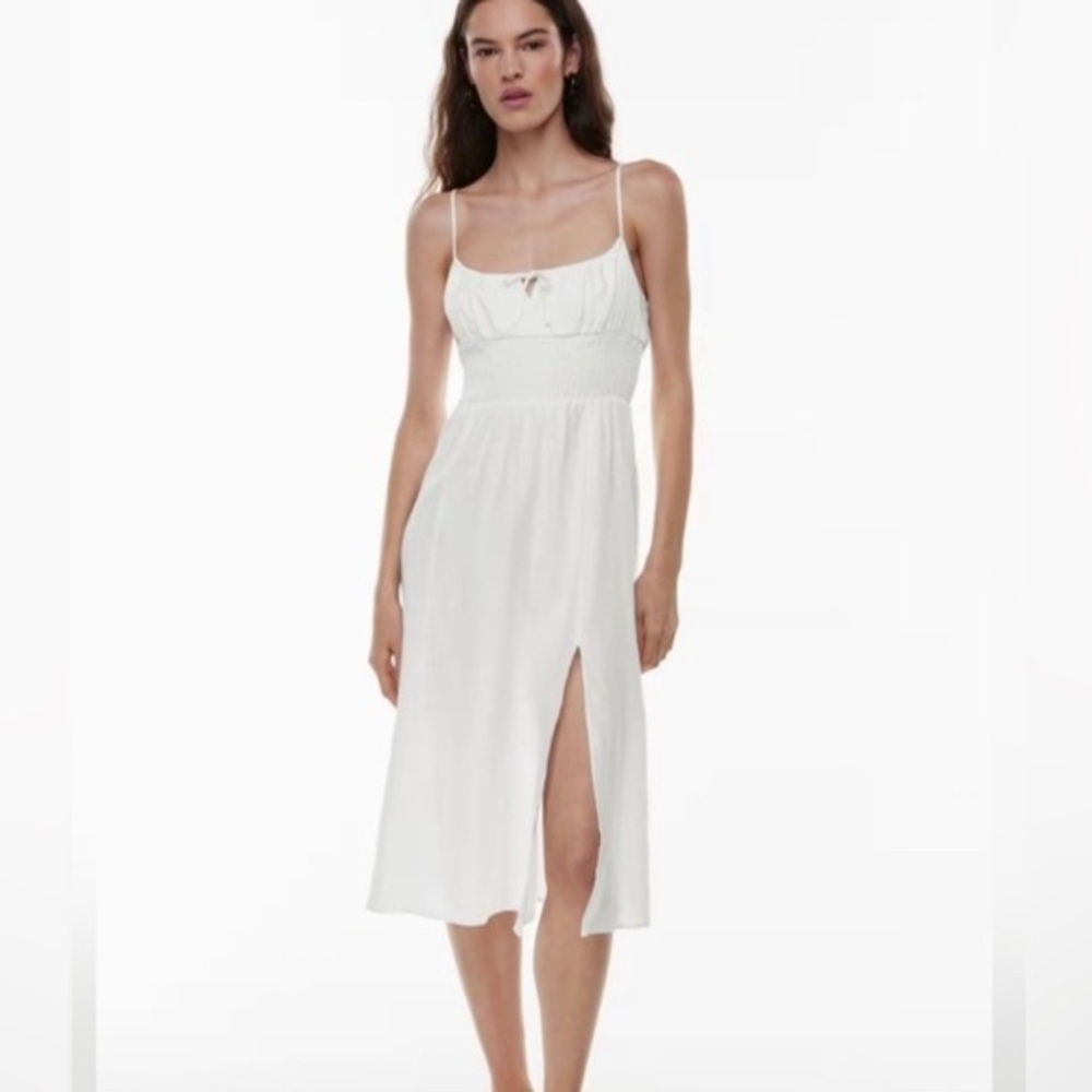 New Aritzia Wilfred Genoa Smocked midi dress Size XS